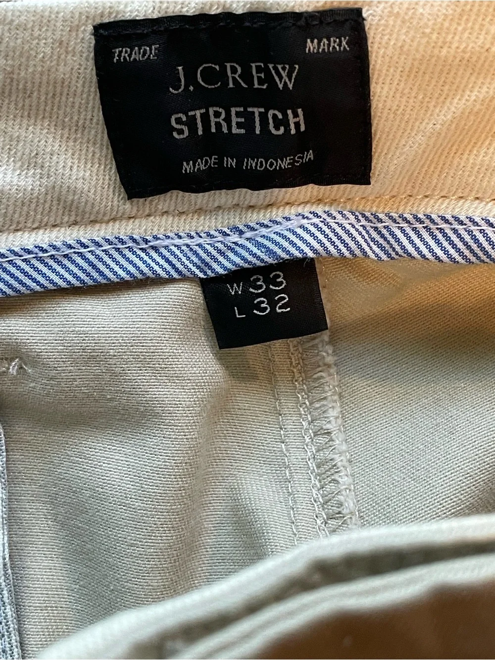 J.Crew 484 Slim-Fit Stretch Chino Pants in Khaki 33/32
